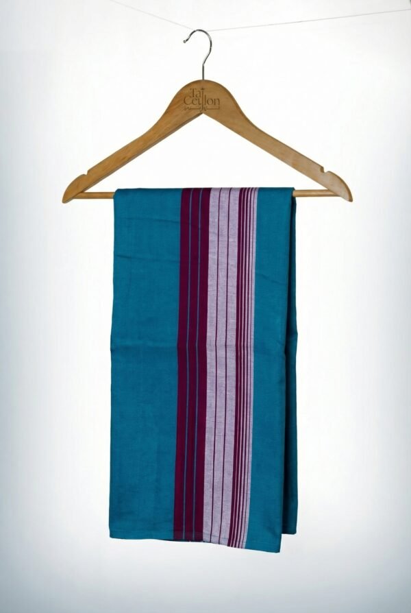 Aqua Plum Vertical Line Handloom Sarong