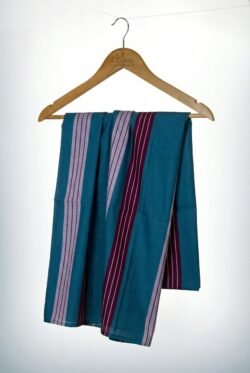 Turquoise Plum Line Handloom Sarong