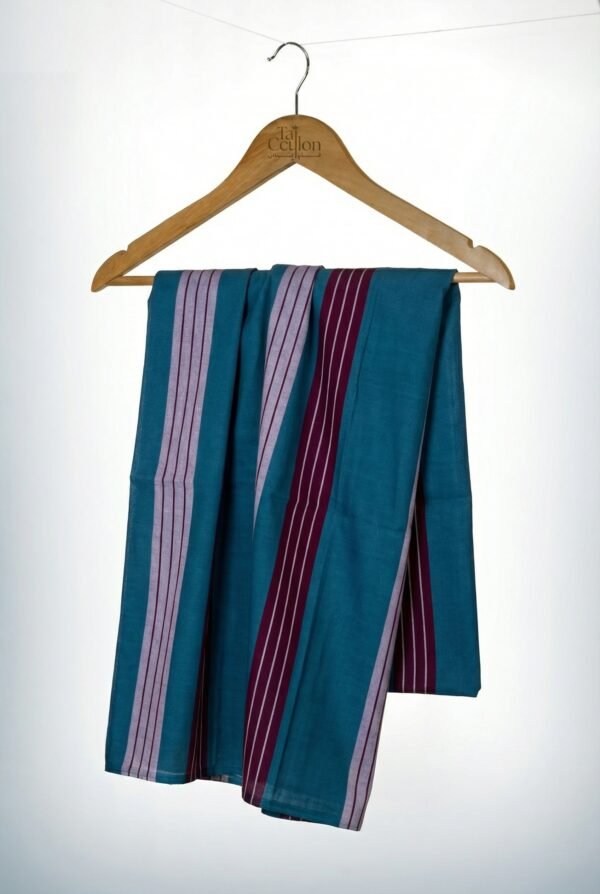 Turquoise Plum Line Handloom Sarong