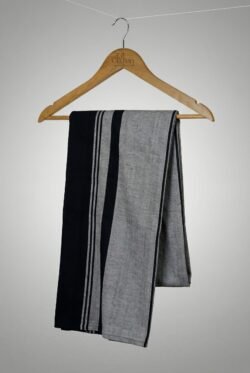 Charcoal Silver Edge Handloom Sarong