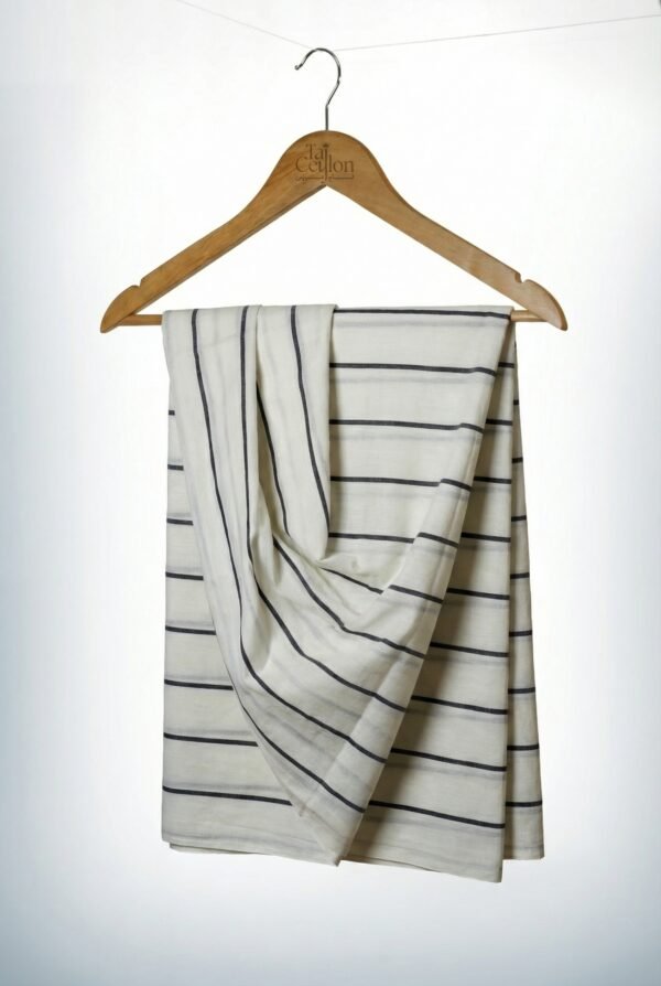 White Mist Stripe Handloom Sarong