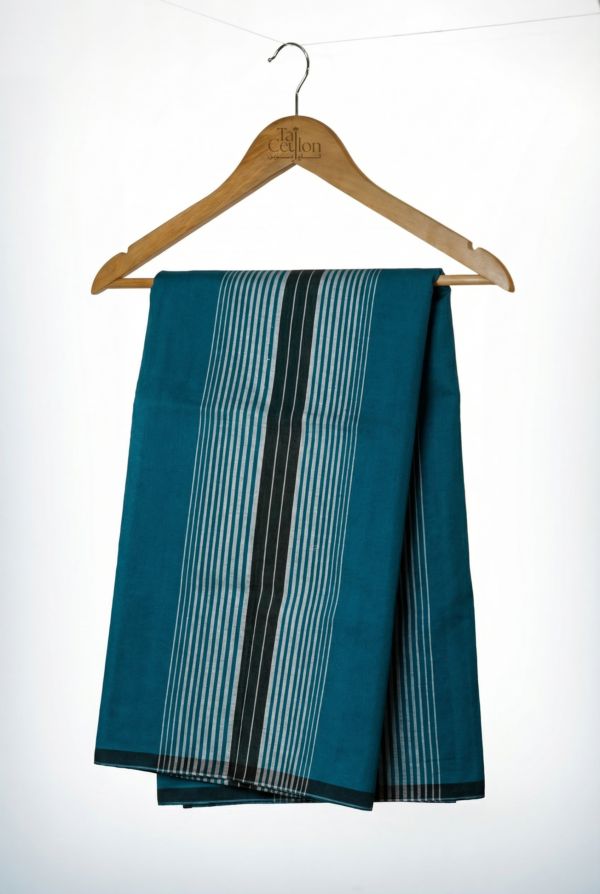 Teal Shadow Line Handloom Sarong